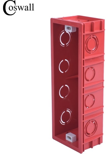 Coswall Montaj Kutusu Dahili Kaset 186MM*67.5MM*50MM 197MM*72MM Standart Anahtar ve Priz Için Kırmızı Renk (Yurt Dışından) fırsatları
