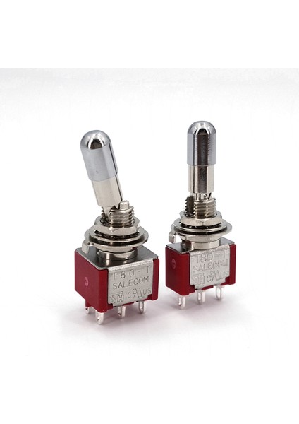 T80-T Serisi Üstten Kilitleme Kolu 6.35MM Panel Montajlı Mini Geçiş Anahtarı 5A/125VAC (Yurt Dışından)