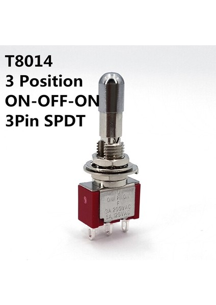 T80-T Serisi Üstten Kilitleme Kolu 6.35MM Panel Montajlı Mini Geçiş Anahtarı 5A/125VAC (Yurt Dışından) fiyatları