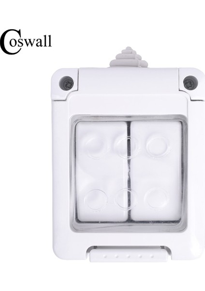 Coswall Ce Sertifikası IP44 Seviyesi Su Geçirmez Toz Geçirmez Dış Mekan Dış Duvar Anahtarı 2 Gang Açık / Kapalı Işık Anahtarı (Yurt Dışından) fiyatları