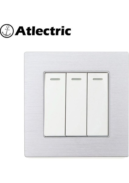 Atlectric Işık Anahtarı 1 2 3 4 Gang 1 2 Yollu Açma/kapama Anahtarı Duvar Düğmesi Kontrol Anahtarı Lamba Güç Anahtarı 86MM * 86MM Lamba Anahtarı (Yurt Dışından)