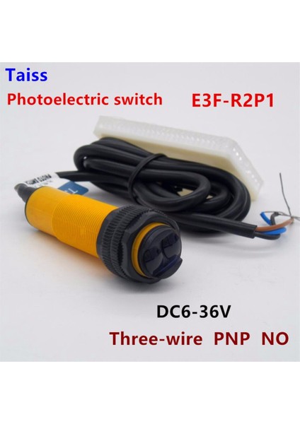 Yüksek Kaliteli Geribildirim Refleks M18 2 M 6-36VDC Pnp Yok E3F-R2P1 Retroreflektif Silindir Amplifikatör Fotoelektrik Sensör Anahtarı (Yurt Dışından) fiyatları