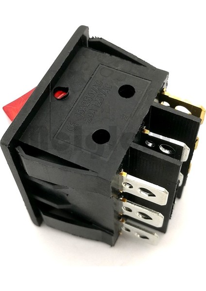 Tekne Rocker Anahtarı / Kesici Spst Ac 250V 15A / 20A 125V 9p Kırmızı LED Işıklı 3 Yollu (Yurt Dışından)