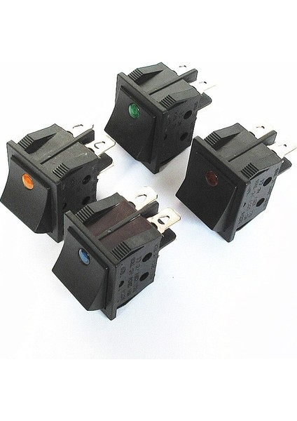 Adet/grup Rocker Anahtarı Kcd4 Dört Ayak 2 Vitesli Işık Kedi Gözü Kırmızı Sarı Yeşil Mavi Güç Anahtarı (Yurt Dışından) fiyatları