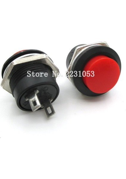 Adet/grup Kırmızı Renk Anlık Basmalı Düğme Anahtarı Kapalı-Açık Sıfırlama Anahtarı 16 mm 3A 250 V Ac Olmayan Kilitleme Anahtarları Düğmesi R13-507 (Yurt Dışından)