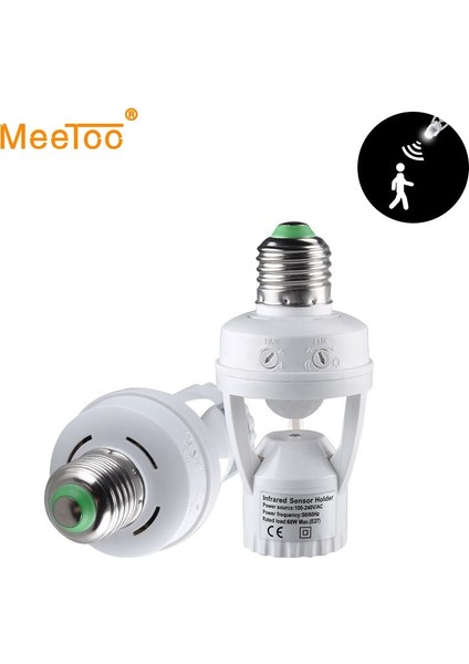 E27 Hareket Sensörlü Işık Anahtarı 100-240V Hareket E27 Taban Lamba Tutucu Işık Kontrolü ile Akıllı Anahtar Ampul Soketi Adaptörü (Yurt Dışından) fiyatları