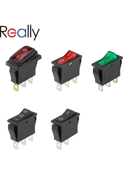 Gerçekten 15A 250V/20A 125V Ac Rocker Anahtarı Kcd3 Anahtarı On-Off 2 Pozisyon 3 Pinli Elektrik Ekipmanı Işık Güç Anahtarı (Yurt Dışından)