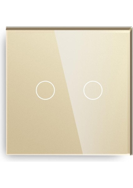 Bseed Ab Ingıltere Standart Dokunmatik Anahtarı Kapasitif Lüks 2 Gang 1 Yollu Duvar Anahtarı Cam Panel Dokunmatik Işık Anahtarı Siyah Beyaz (Yurt Dışından)