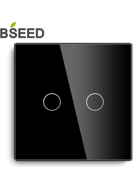 Bseed Ab Ingıltere Standart Dokunmatik Anahtarı Kapasitif Lüks 2 Gang 1 Yollu Duvar Anahtarı Cam Panel Dokunmatik Işık Anahtarı Siyah Beyaz (Yurt Dışından) fiyatları