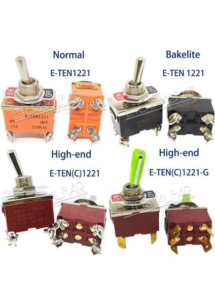 Bakalit E-TEN1321 Yüksek Kaliteli Gümüş Kontak Dpdt 12 mm 15A 250 V Ac On-On 6pin Sıfırlama Rocker Geçiş Slayt Anahtarı Su Geçirmez (Yurt Dışından) fiyatları
