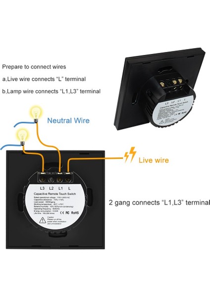 Ab/ingıltere Standart Dokunmatik Anahtarı, Kristal Cam Panel Siyah Yanmaz Duvar Işık Ekran Anahtarı 1/2/3 Gang 1 Yollu Akıllı Ev Için (Yurt Dışından) indirimleri