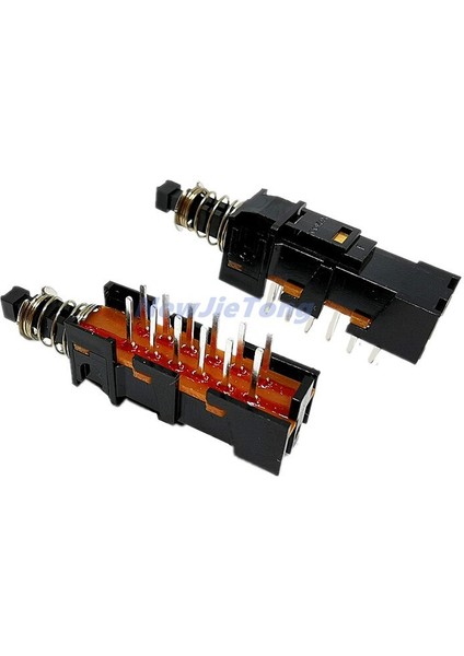 Adet Basmalı Düğme Anahtarı 4pdt Kilitleme Anahtarı 12 Pin Mandallama Tipi Gümüş Kaplama Terminali (Yurt Dışından)