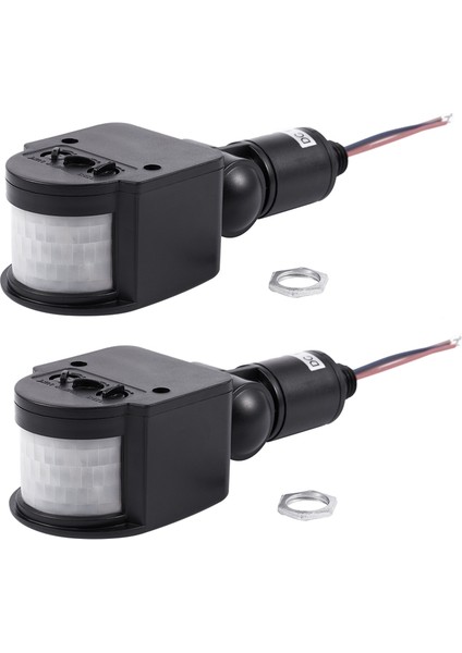LED Işık Için 2x Dış Mekan 12V Dc Otomatik Kızılötesi Pır Hareket Sensörü Anahtarı, Siyah (Yurt Dışından)