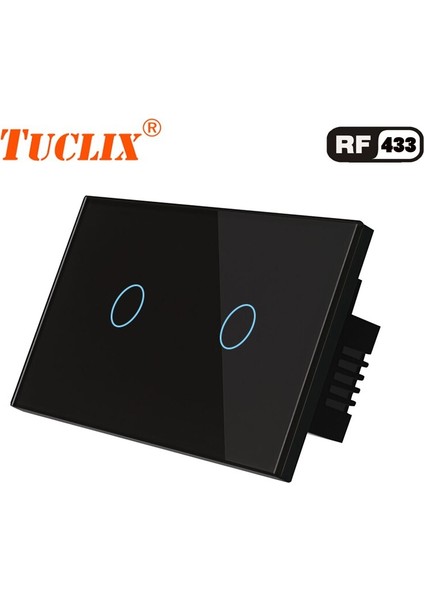 Tuclıx Standart Uzaktan Kumanda Anahtarı 2 Gang 1 Yollu, RF433 Akıllı Duvar Anahtarı, Kablosuz Uzaktan Kumanda Dokunmatik Işık Anahtarı (Yurt Dışından) modelleri