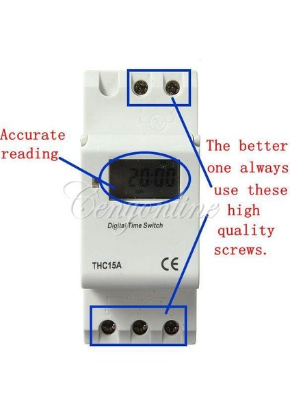 Danıu THC15A 220-240V 16A Dın Raylı Dijital Programlanabilir Zamanlayıcı Anahtarı (Yurt Dışından) fırsatları