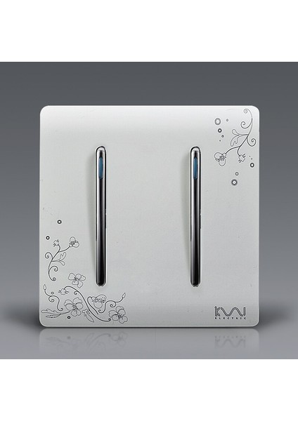 Coswall Moda Duvar Açma/kapama Anahtarı 2 Gang 1 Yollu Beyaz Kısa Sanat Örgü Işık Anahtarı Ac 110 ~ 250 V (Yurt Dışından)