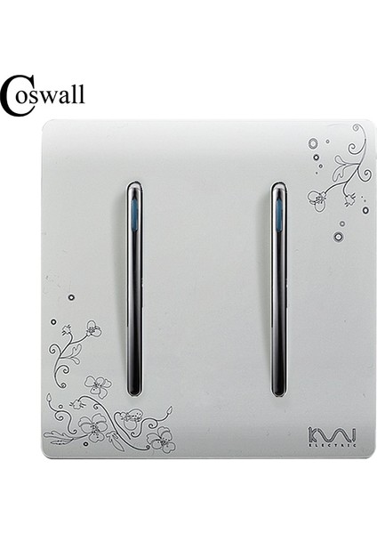 Coswall Moda Duvar Açma/kapama Anahtarı 2 Gang 1 Yollu Beyaz Kısa Sanat Örgü Işık Anahtarı Ac 110 ~ 250 V (Yurt Dışından) fiyatları