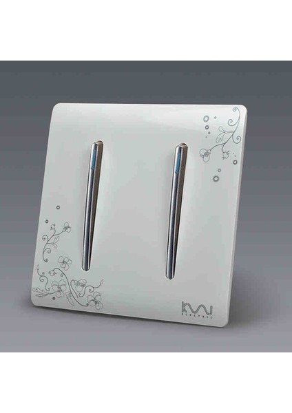 Coswall Moda Duvar Açma/kapama Anahtarı 2 Gang 1 Yollu Beyaz Kısa Sanat Örgü Işık Anahtarı Ac 110 ~ 250 V (Yurt Dışından) modelleri