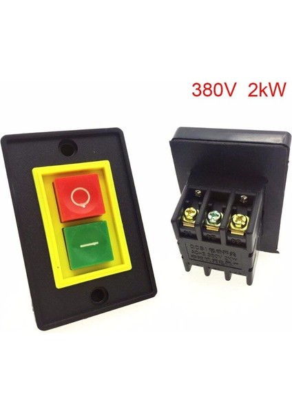 Ac 380V 2kw Kırmızı Yeşil 2 Pozisyonlu I/o Başlat Durdur Basmalı Düğme Anahtarı 7,3 x 4,8 x 4 (Yurt Dışından) fiyatları