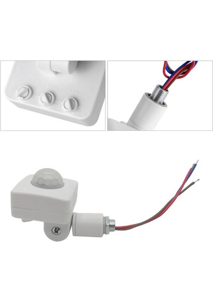 85-265V LED Işık Pır Hareket Sensörü 160 Derece Kızılötesi Algılama Anahtarı (Yurt Dışından)