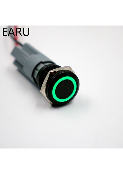 5V 12V 24V 110V 220V LED Kilitleme Mandallama Siyah 16MM Su Geçirmez Araba Güç Dash Metal Basmalı Düğme Anahtarı 1no 1nc Paslanmaz Çelik (Yurt Dışından) indirimleri