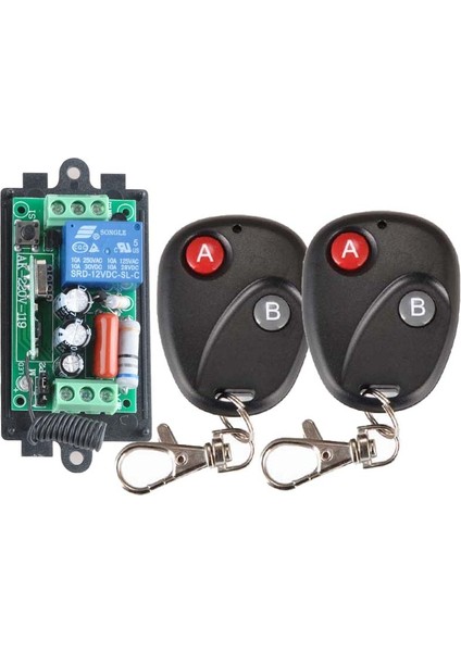Alıcı ve 2 Verici 220 V 1ch Rf Kablosuz Uzaktan Kumandalı Anahtar Işık Lambası LED Smd Açık Kapalı Anahtarı Kablosuz 10A Anlık Geçiş Mandallı (Yurt Dışından)