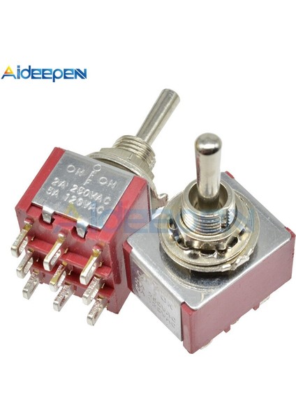 On-Off-On 9 Pin 9 Pozisyon Mini Mandallama Geçiş Anahtarı 120V 5A 250V 2A MTS-303 13*16.8mm Gümüş Kontaktör (Yurt Dışından) fiyatları