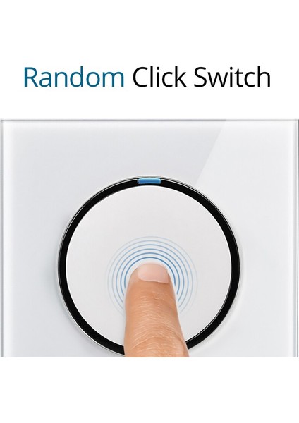 Wallpad 2019 Yeni Varış Kristal Cam Panel 3 Gang 2 Yollu Rastgele Tıklama Düğmesi Duvar Işık Anahtarı LED Göstergesi ile (Yurt Dışından) modelleri