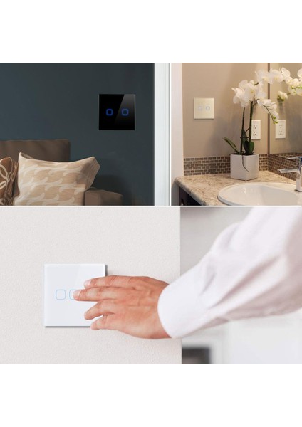 Dokunmatik Ekran Sensörü LED Işık Anahtarı 220 V-240 V Akıllı Duvar Dokunmatik Anahtarı Ab Ingıltere Standart Kristal Cam Kontrol Paneli Lambası Anahtarı (Yurt Dışından) indirimleri