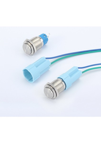 Gümüş Pirinç Nikel Kaplama 16MM Metal Basmalı Düğme Anahtarı Yeni Tip Anlık No Nc 3 Pinli Basın Anahtarı Araba Anahtarları (Yurt Dışından) fırsatları