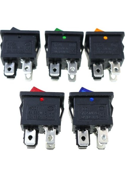 Kcd1 Açma-Kapama 4pin Tekne Araba Rocker Anahtarı 6A/10A 250V/125V Ac Kırmızı Sarı Yeşil Mavi Düğme En Iyi Kcd1 (Yurt Dışından) fırsatları
