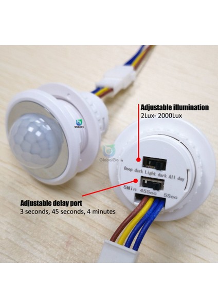 Ac 85-265V Ev Kızılötesi Işık Hareket Sensörü Zaman Gecikmesi Pır Anahtarı LED Hassas Gece Lambası Aydınlatma Pır Anahtarı (Yurt Dışından)