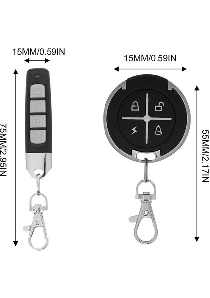 433MHZ Kablosuz 4 Tuşlar Klonlama Kopya Garaj Kapısı Uzaktan Kumanda Anahtar Teksir Makinesi Siyah (Yurt Dışından) modelleri