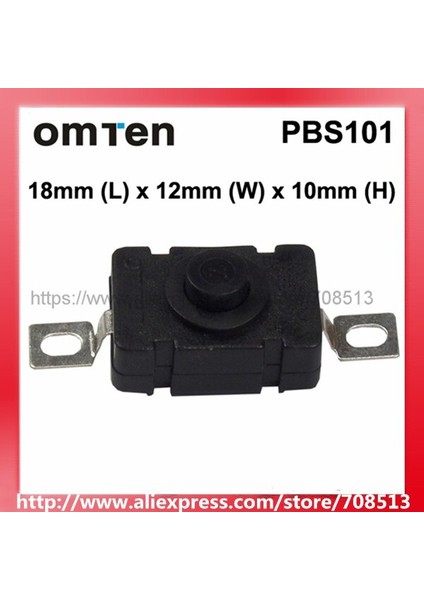 Omten PBS101 Ters Clicky Anahtarı 18MM(U) x 12MM(G) x 10MM(Y) (5 Adet) (Yurt Dışından)