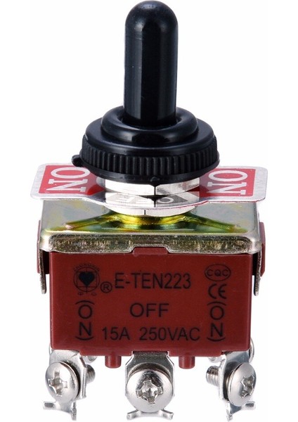 Siyah Su Geçirmez Kapaklı Geçiş Anahtarı 6 Pin 3 Pozisyon Anlık (Açık)-Kapalı-(Açık) Ac 250V 15A Elektrik Dpdt Anahtarları (Yurt Dışından) fırsatları
