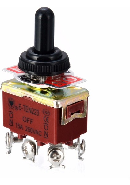 Siyah Su Geçirmez Kapaklı Geçiş Anahtarı 6 Pin 3 Pozisyon Anlık (Açık)-Kapalı-(Açık) Ac 250V 15A Elektrik Dpdt Anahtarları (Yurt Dışından) indirimleri