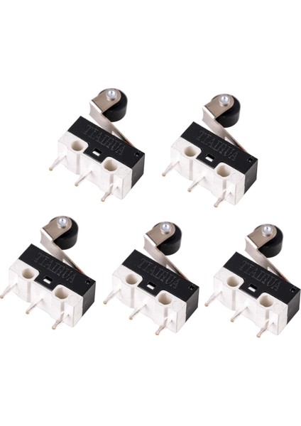 Adet 6.5mm Pitch Limit Anahtarı Minyatür Makaralı Kol Kolu Spdt Alt Mikro Anahtar 12X6X6MM (Yurt Dışından)