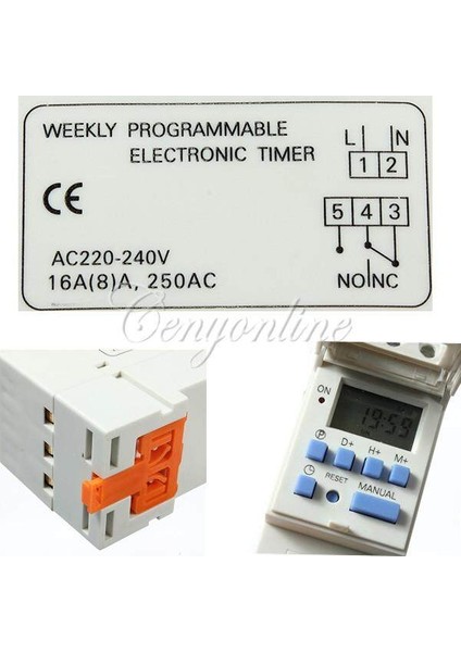 Danıu THC15A 220-240V 16A Dın Raylı Dijital Programlanabilir Zamanlayıcı Anahtarı (Yurt Dışından) indirimleri