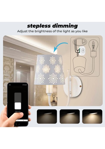 Smatrul Wıfı Kısılabilir Işık Anahtarı - Mini Anahtar Denetleyicisi - Siyah/beyaz Işık Kesici Modülü-Tuya/smart Life App Google Home/alexa Için Ses Röle Çalışması (Yurt Dışından) indirimleri