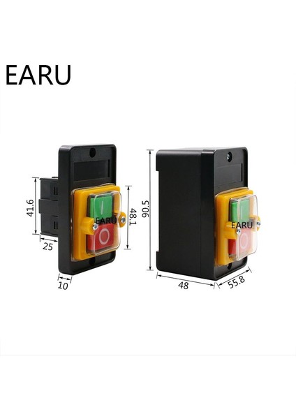 Su Geçirmez Basma Düğmesi Anahtarı Güç Açma/kapama Anahtarı Kao-5 / BSP210F-1B 10A 380V Kesme Makinesi Tezgah Matkap Anahtarı (Yurt Dışından) fırsatları