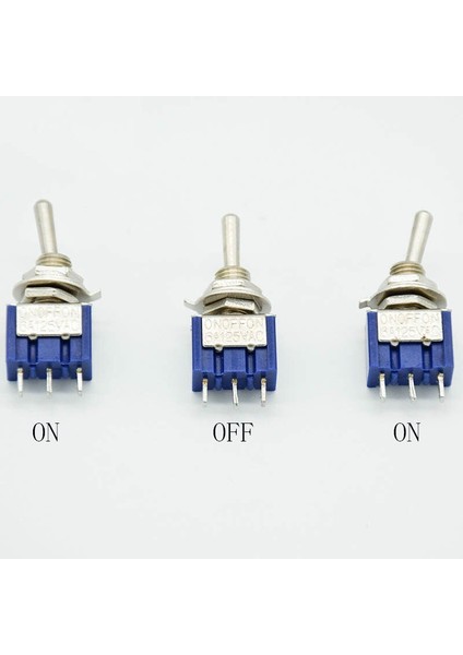 Adet On-Off-On 3 Pin 3 Pozisyon Mini Mandallama Geçiş Anahtarı Spdt Ac 125 V/6A 250 V/3A (Yurt Dışından)