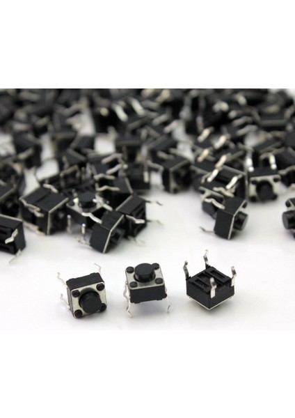 H013-11 200 Adet Mini Anlık Dokunsal Basmalı Düğme Anahtarı 6*6*5mm 4 Pin Tuşları Düğmesi Dıp 6*6*5 (Yurt Dışından)