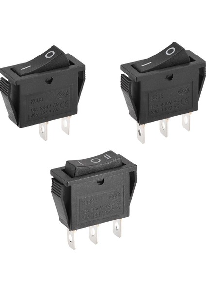 Uxcell 1/2/5 Adet Tekne Rocker Anahtarı Siyah Geçiş Anahtarı Tekne Araba Deniz 2/3 Pins Ac 250 V/15A 125 V/20A Elektrik Parçaları (Yurt Dışından)