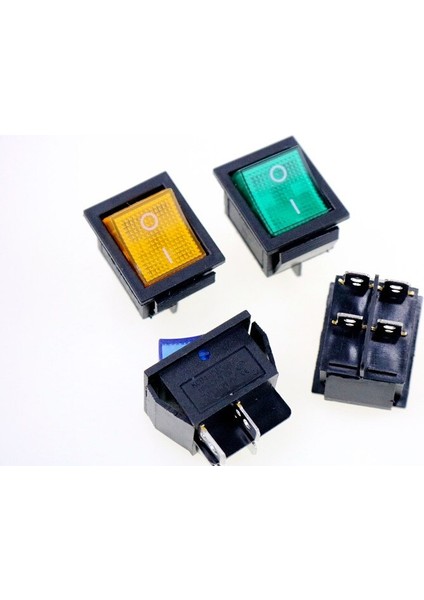 Kcd4 Açma-Kapama-Açık 6p / Açma-Kapama 4p Mandallama Basmalı Anahtar 16A 250VAC Renkli Işık (Yurt Dışından) fırsatları