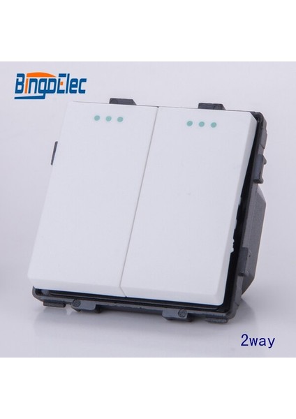 Bingoelec Ab/ingiltere, Üç Renkli 2 Grup 2 Yollu Çekme Duvar Işık Anahtarı Dıy Parçası, Çerçeve Yok (Yurt Dışından)