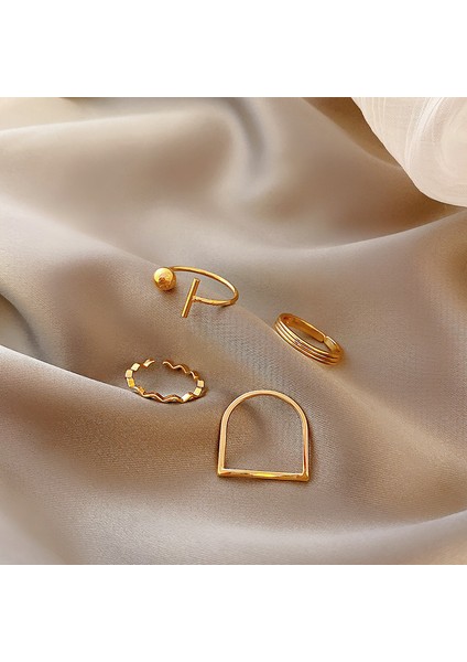 Kadın Modası Yüzük Seti RING-J200 Gold (Yurt Dışından)