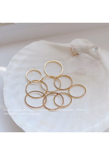 Kadın Modası Yüzük Seti RING-J163 Gold (Yurt Dışından)