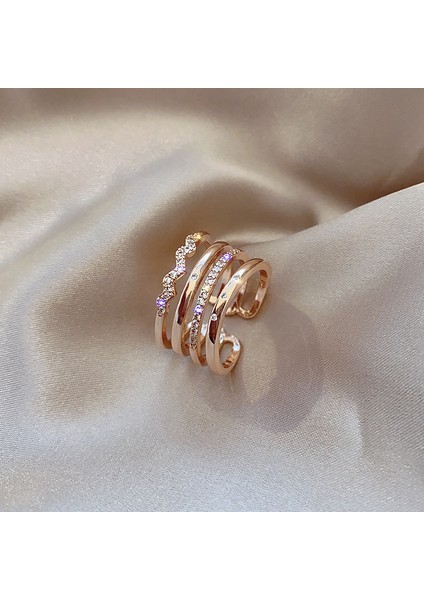 Bayan Moda Yüzük J012 Rose Gold (Yurt Dışından)