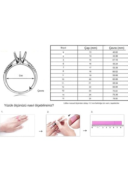 Bayan Moda Yüzük J825 Aşk Kalp (Yurt Dışından)