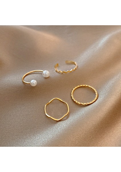 Kadın Modası Yüzük Seti RING-J377 Gold (Yurt Dışından)